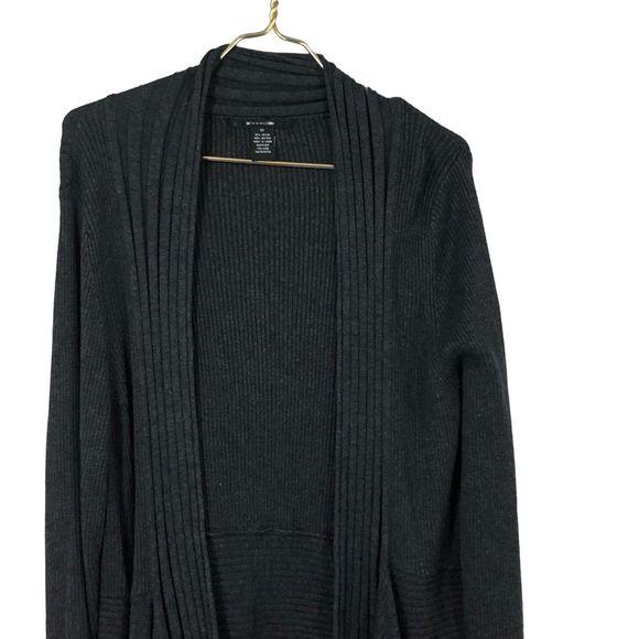 89th & Madison Ribbed knit Cardigan, Asymetrical Sides, Smoky Grey 2XL - Picture 5 of 7